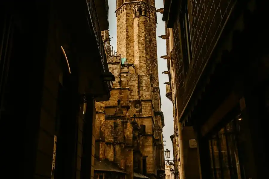 Narrow street in Barcelona's Gothic Quarter