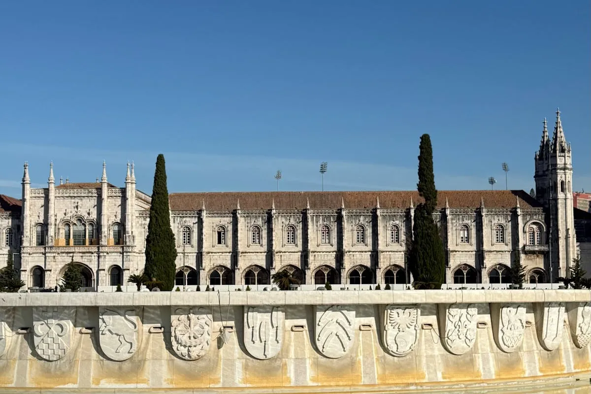 Facade of Jerónimos Monastery in Belém, Lisbon