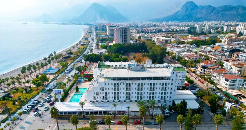 Vista exterior do Sealife Family Resort em Belek, Antalya