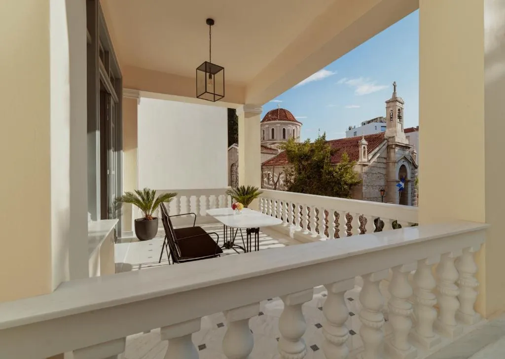 Monument Hotel facade in Psiri, Athens