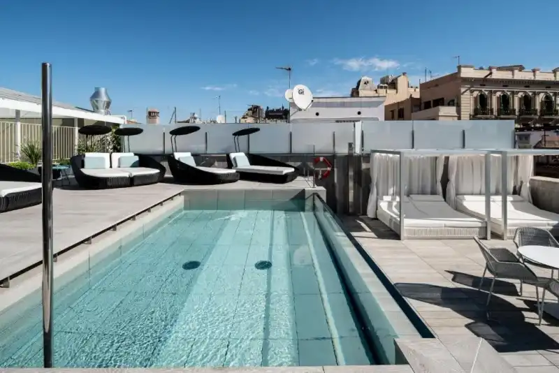 Facade of Catalonia Magdalenes hotel in Barcelona Gothic Quarter