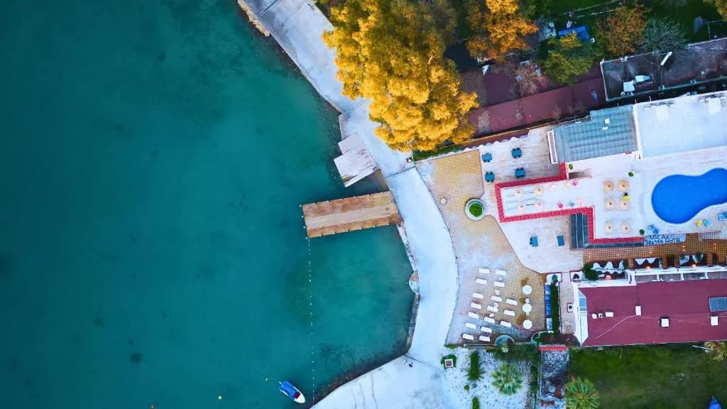 Vista de la playa en Oscar Seaside Hotel by Club Aquarium, Güvercinlik Bodrum