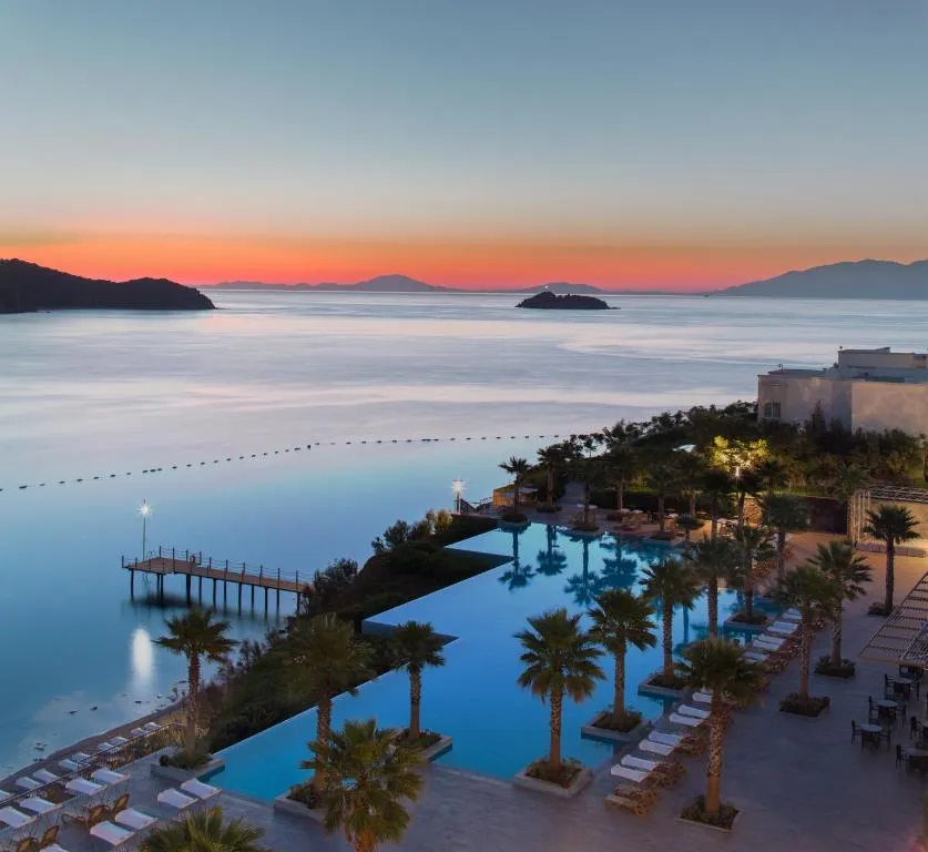 Vista general del Xanadu Island, Akyarlar, Bodrum