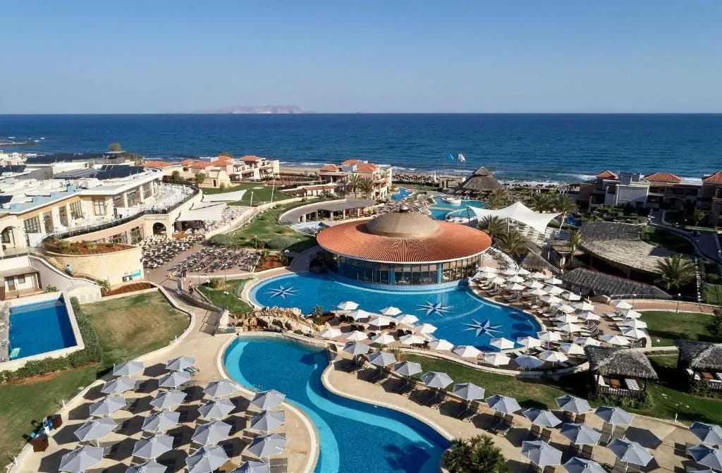 beach at Atlantica Caldera Palace, Crete