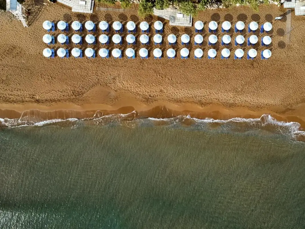 beachfront at Giannoulis Santa Marina Beach Hotel, Crete