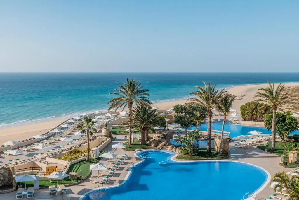 Pool area at Iberostar Waves Playa Gaviotas All Inclusive in Morro del Jable, Fuerteventura