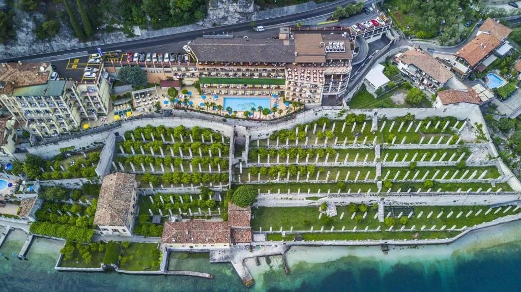 Hotel Splendid Palace exterior and gardens Limone sul Garda