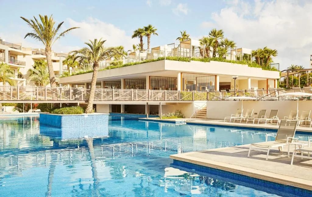 Pool complex at Zafiro Palace Alcudia, 5-star resort, Mallorca