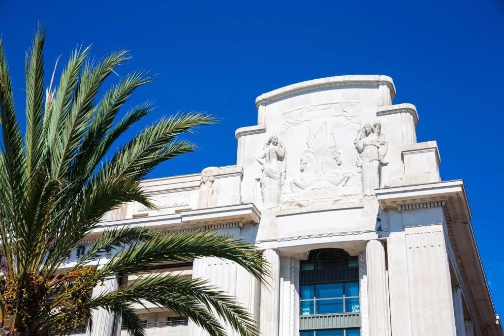 Palais de la Méditerranée facade on Promenade des Anglais
