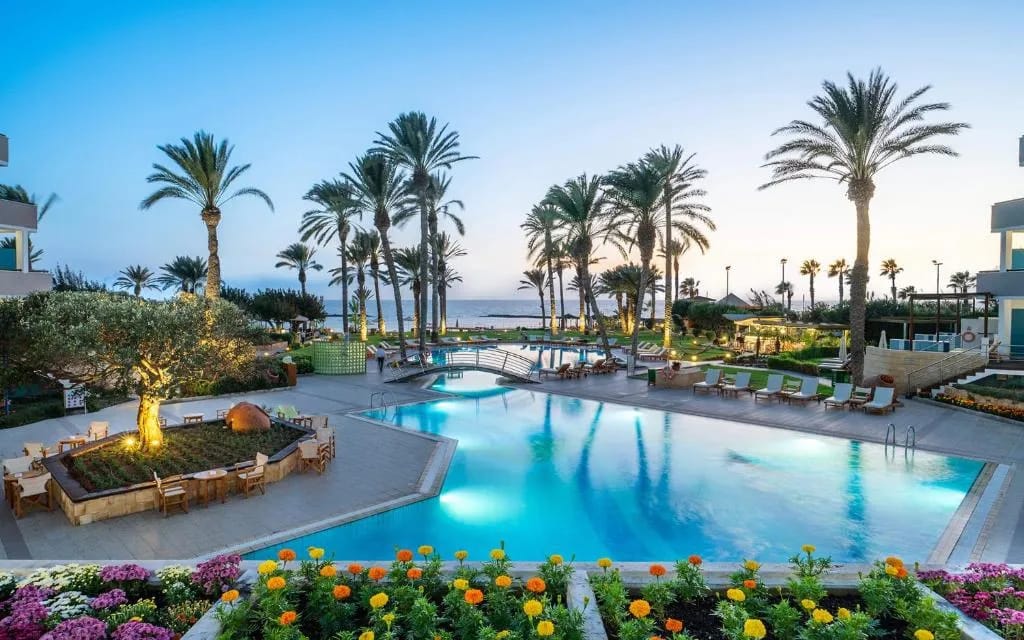 Beachfront pool at Constantinou Bros Asimina Suites Paphos