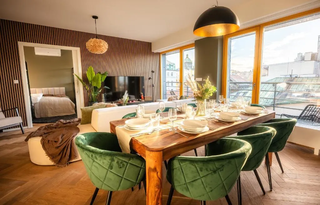 Fachada del SOHO Boutique Hotel cerca de la plaza Wenceslao, Praga