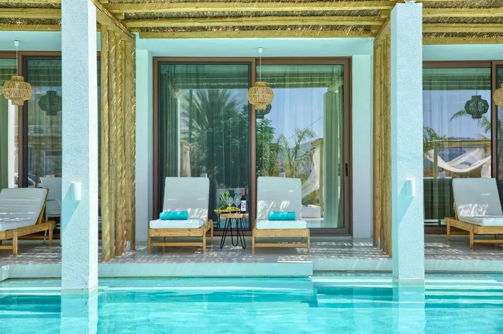 Exterior del Alia Suites and Spa en Haraki, Rodas