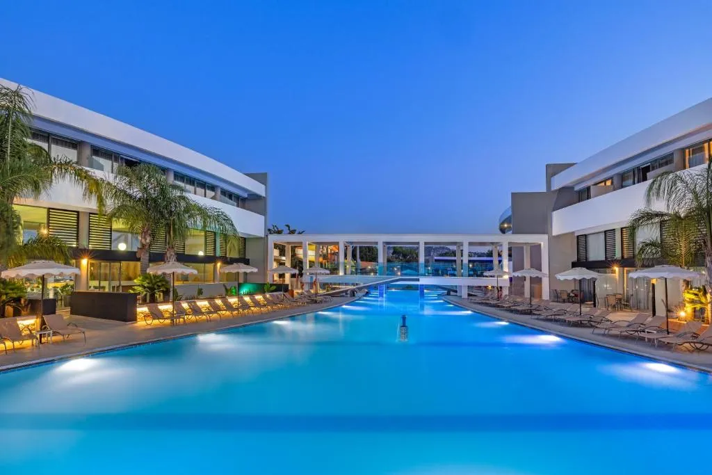 Virginia Family Resort pool with water slide, Kallithea Rhodes