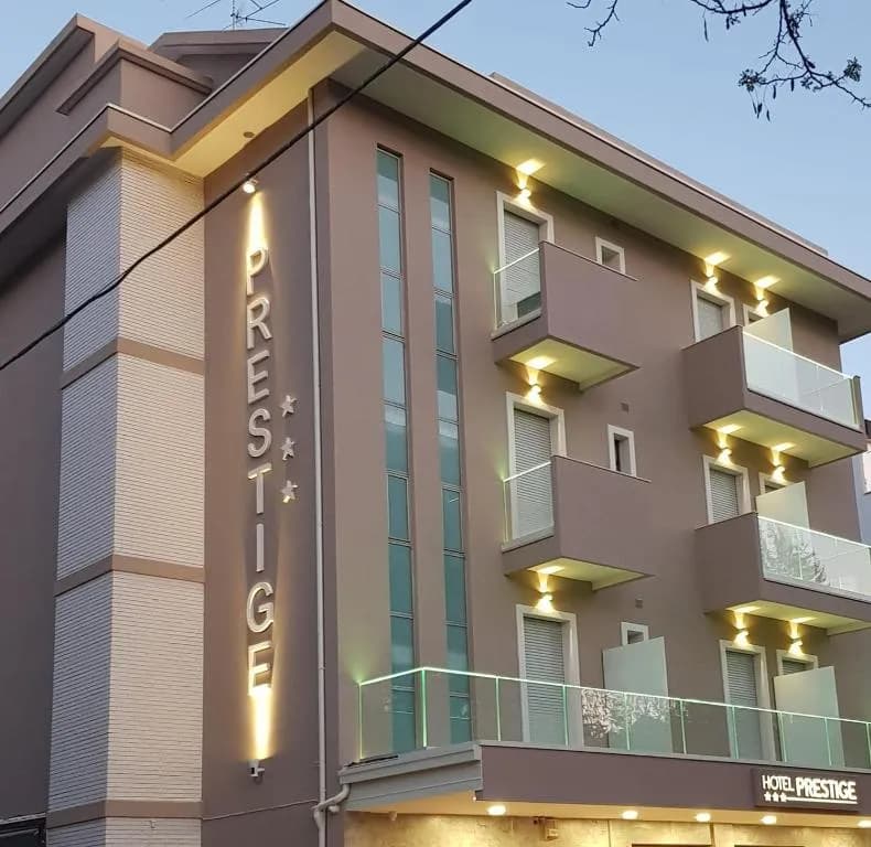 Hotel Prestige exterior with garden, San Giuliano, Rimini
