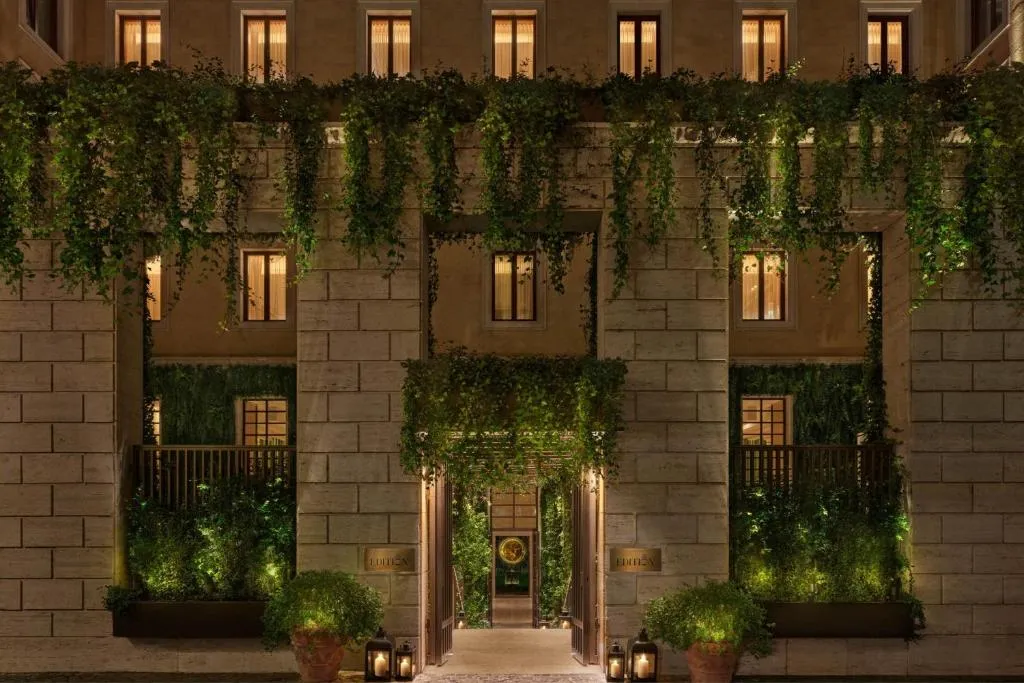 Facade of The Rome EDITION hotel in the Trevi district