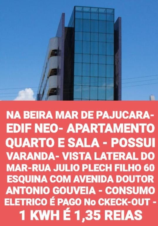 NA BEIRA MAR DE PAJUCARA- EDIF NEO- APARTAMENTO QUARTO E SALA - POSSUI VARANDA- VISTA LATERAL DO MAR-RUA JULIO PLECH FILHO 60 ESQUINA COM AVENIDA DOUTOR ANTONIO GOUVEIA - CONSUMO ELETRICO É PAGO No CKECK-OUT - 1 KWH É 1,35 REIAS - null-star hotel in Maceió, Maceió - photo 1